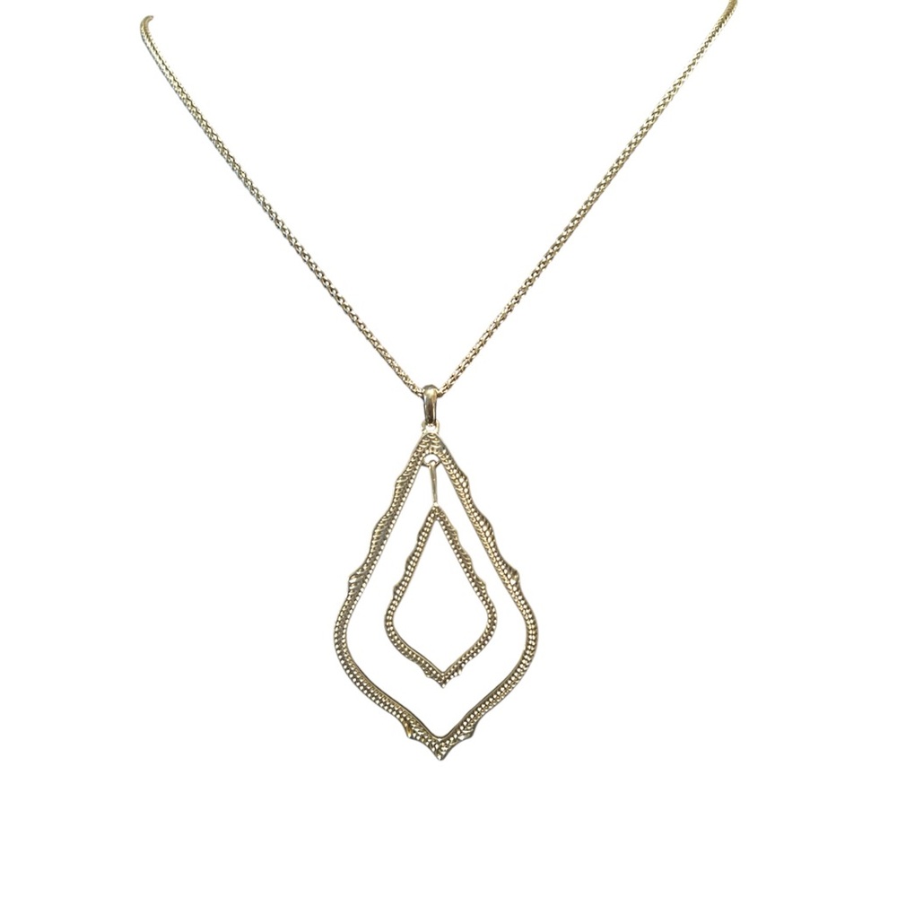 Kendra Scott Gold Adjusted Layered Pendant Necklace - Picture 1 of 4
